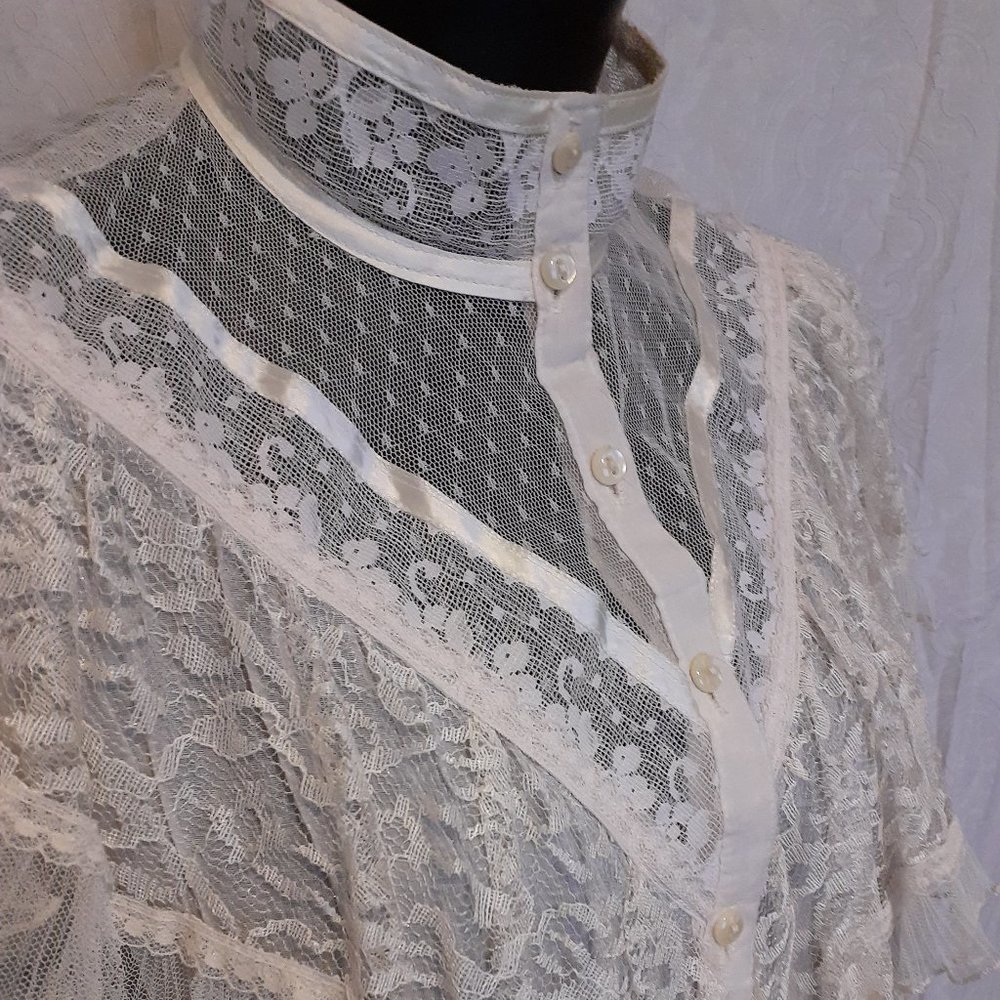 vintage 70s Jessica's Gunnies / Gunne Sax cottagecore blouse, top, buttonup